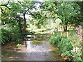 Sherborne Brook crossed by the footpath