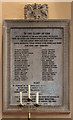 All Saints, Great Braxted - War Memorial WWI