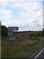 TM0343 : Roadsigns on the A1071 Ipswich Road by Geographer