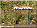 TM0343 : Malyon Road sign by Geographer