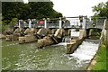 The weir behind Pinkhill Lock