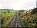 The railway heading towards Dumfries