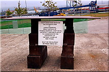 J3575 : Titanic Quarter - Plaque to Commemorate RMS Titanic Keel Laying Centenary by Joseph Mischyshyn