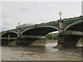 TQ3079 : Westminster Bridge at low tide by Stephen Craven