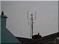 PSNI communications mast and observation camera at Bushmills Barracks