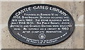 SJ4912 : Castle Gates Library plaque, Shrewsbury by Jaggery