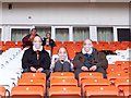 Masked Fans in the South Stand, Bloomfield Road, Blackpool