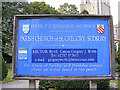 TL8741 : St.Gregory's Church sign by Geographer