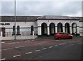 The old railway station entrance in Railway Place, Coleraine