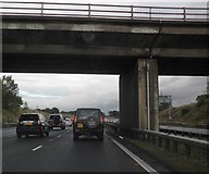 SJ7378 : Traffic jam on the M6 near Knutsford Services by Roger Cornfoot