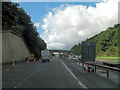 M54 approaches Dawley Road overbridge