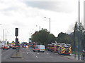 Fire appliances on A40 by Gypsy Corner, Acton