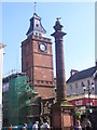 Queensberry monument and Midsteeple, Dumfries