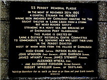 D2818 : Antrim Coast - Carnlough Harbour - SS Peridot Memorial Plaque   by Joseph Mischyshyn