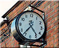 J2968 : Undertakers' clock, Dunmurry by Albert Bridge
