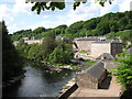 New Lanark from the River Clyde Walkway