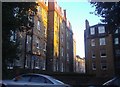 The rear of buildings on West End Lane from Sandwell Crescent