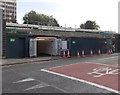 Temporary entrance to Queen Street railway station, Cardiff