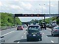 TQ0168 : Variable Speed Limit Signs, M25 at Thorpe by David Dixon