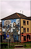 C4316 : Derry - Bogside - Rossville Street - Bernadette Mural (Battle of the Bogside) by Joseph Mischyshyn