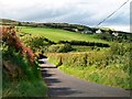 Torr Road crossing the valley of the Altmore Burn