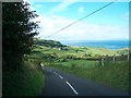 The Torr Road descending northwards towards the Altmore Valley