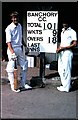 NO6896 : Banchory CC scoreboard, Burnett Park (1981) by Stanley Howe
