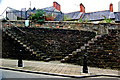 C4316 : Derry - Two set of Stairs from Wall of Derry down to Magazine Street by Joseph Mischyshyn