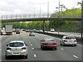 Footbridge over the M25 near Leatherhead