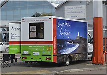 SH2482 : Anglesey Mobile Tourist Information Centre, Station Square, Holyhead by Terry Robinson