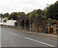 Remains of Neath Abbey gatehouse viewed from the east