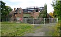 Burnt-out former farm buildings, Pype Hayes Park