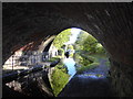 Under the old railway bridge over the canal in Govilon