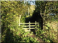 Stile into an enclosed footpath