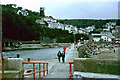 Looe from the end of the breakwater, 1979