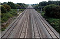 Signal gantry near Magor