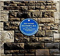 Sir Harry Secombe C.B.E blue plaque on the Parish Church of St Thomas, Swansea