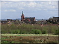 View towards Newton le Willows Town Hall from Lyme & Wood Pits Country Park