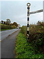 ST7592 : West side on an old-style signpost in Wotton-under-Edge by Jaggery