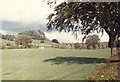 Looking across the fields from the A71 towards Loudoun Hill