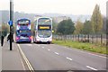 ST5967 : Buses on William Jessop Way by Derek Harper
