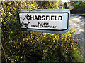 Charsfield Village Name sign