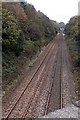 Railway towards Skewen station