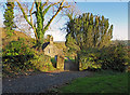 Entrance to Llanddewi Velfrey churchyard