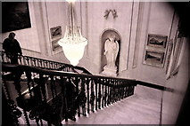 L9884 : Westport House - Double Staircase to Entrance Hall in Lower Level by Joseph Mischyshyn
