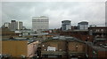 View of the Romford skyline from the roof of the Brewery multi-storey car park