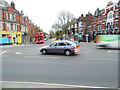 Half Moon Lane at the junction of Herne Hill