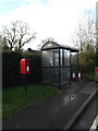 TG2504 : Arminghall Postbox & Bus Shelter by Geographer