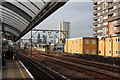 TQ3581 : View of City from Shadwell Station by John Salmon