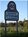 TG2304 : Caistor St. Edmund Village Name sign by Geographer